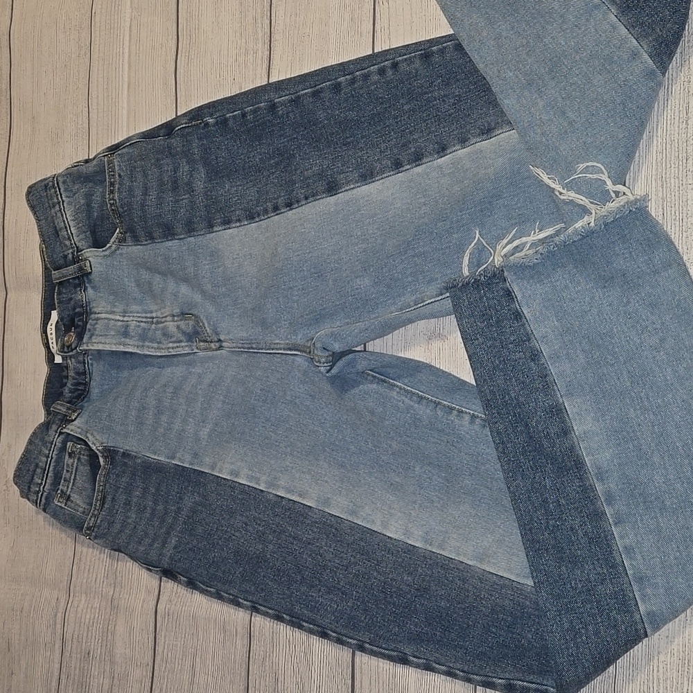 PacSun Women's High Rise Straight Jeans Two Tone Wash Size 28